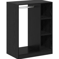 Kledingkast met plank met opslag Zwart Eiken 77 x 48 x 102 cm>vidaXL Online