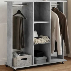 Kledingkast met wielen 102x38x110 cm bewerkt hout>vidaXL