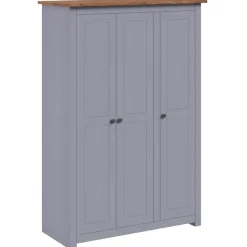 Kasten & Opbergmeubelen*vidaXL Kledingkast Panama Range 118x50x171,5 cm grenenhout Grijs