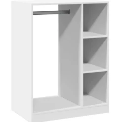 Huishoudelijke Benodigdheden*vidaXL Kledingkast 77x48x102 cm bewerkt hout Wit