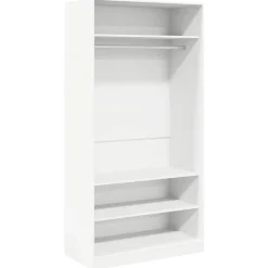 Kledingkast 100x50x200 cm bewerkt hout>vidaXL Best