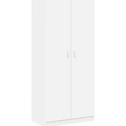 Kasten & Opbergmeubelen*vidaXL Kledingkast 90x52x200 cm bewerkt hout Wit