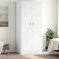 Kasten & Opbergmeubelen*vidaXL Kledingkast 90x52x200 cm bewerkt hout Wit