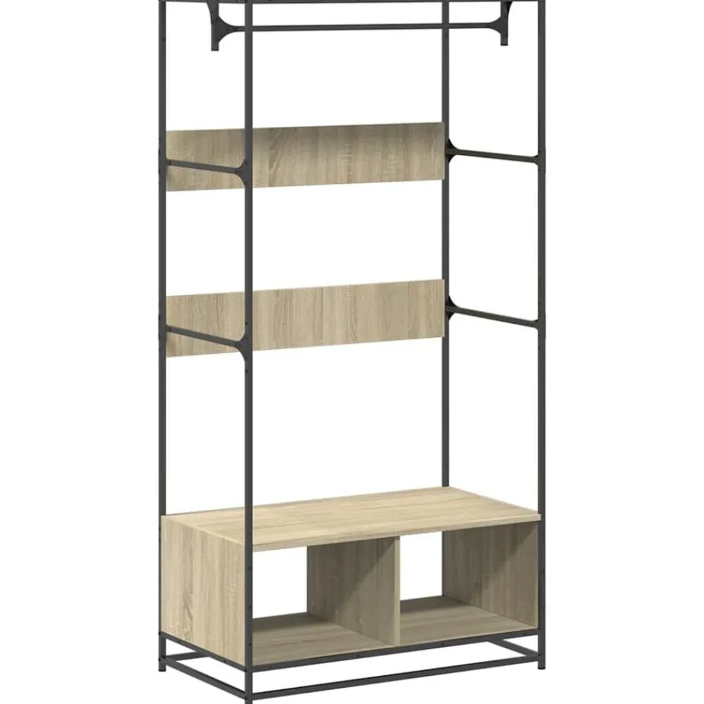 Huishoudelijke Benodigdheden*vidaXL Kledingkast 90x50x180 cm bewerkt hout kleurig Sonoma eiken