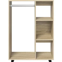 Kledingkast 80x40x110 cm bewerkt hout kleurig><noscript><img width=