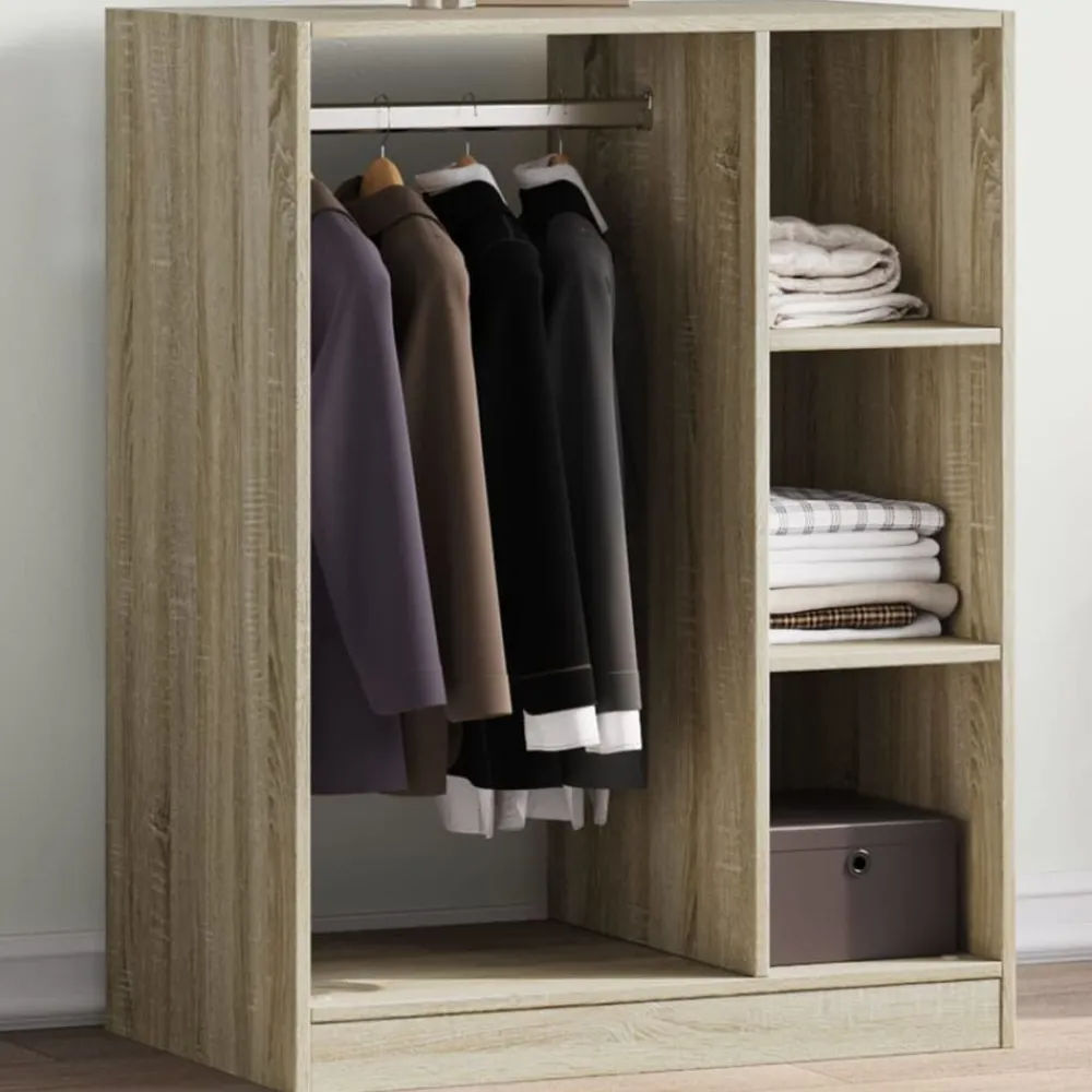 Huishoudelijke Benodigdheden*vidaXL Kledingkast 77x48x102 cm bewerkt hout kleurig Sonoma eiken