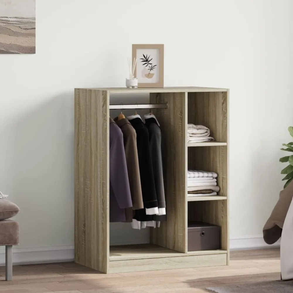 Huishoudelijke Benodigdheden*vidaXL Kledingkast 77x48x102 cm bewerkt hout kleurig Sonoma eiken