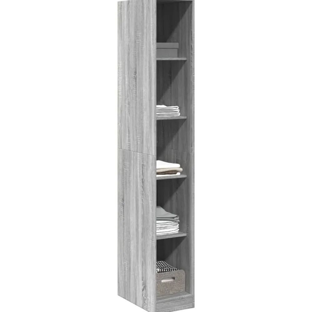 Kledingkast 30x50x200 cm bewerkt hout eikenkleur>vidaXL Online