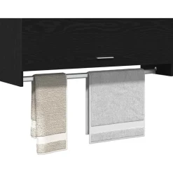 Kasten & Opbergmeubelen*vidaXL Kledingkast 100 x 32,5 x 35 cm Bewerkt hout Zwart eiken