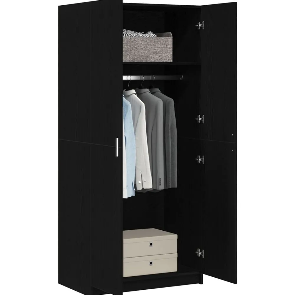 Kledingkast 80 x 50,5 x 180 cm Bewerkt hout>vidaXL Outlet