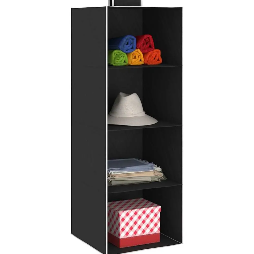Huishoudelijke Benodigdheden*vidaXL Kledingorganisers hangend 2 st met 4 schappen stof Zwart