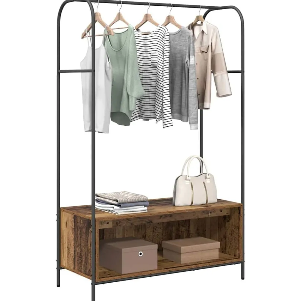 Kledingrek Bruin Eiken 100 x 44 x 160 cm Bewerkt hout>vidaXL New