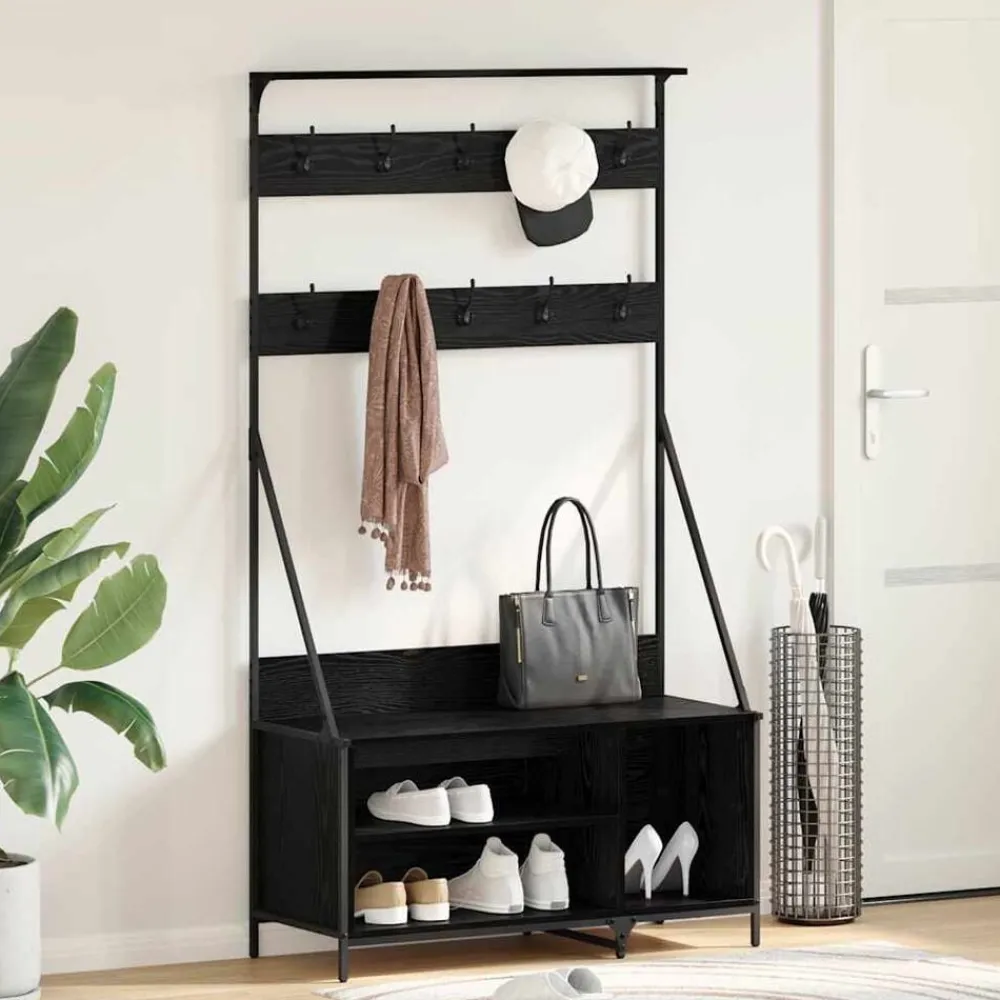 Kledingrek met plank 100 x 41 x 184 cm Bewerkt hout>vidaXL Hot