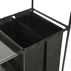 Huishoudelijke Benodigdheden*vidaXL Kledingrek 87x44x158 cm staal en ongeweven stof zwart