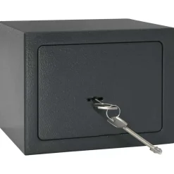 Kluisdoos met slot Donkergrijs 23 x 17 x 17 cm Staal>vidaXL Best