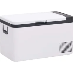 Keuken & Eetkamer*vidaXL Koelbox met handvat 25 L PP & PE zwart en wit