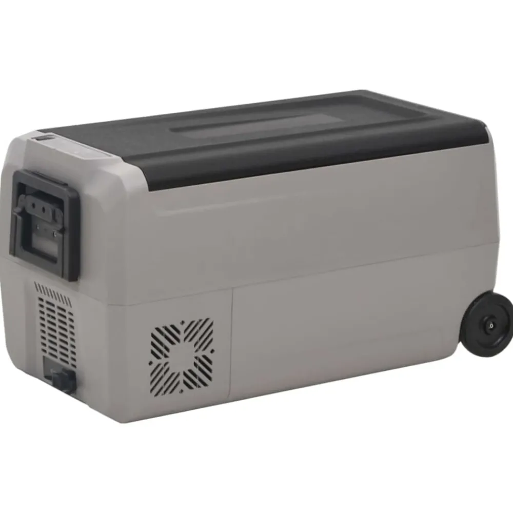 Koelbox met wielen en handvat 36 L polypropeen zwart en grijs>vidaXL Outlet