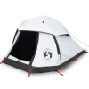 Buitensport*vidaXL Koepeltent 1-persoons waterdicht verduisterend stof wit