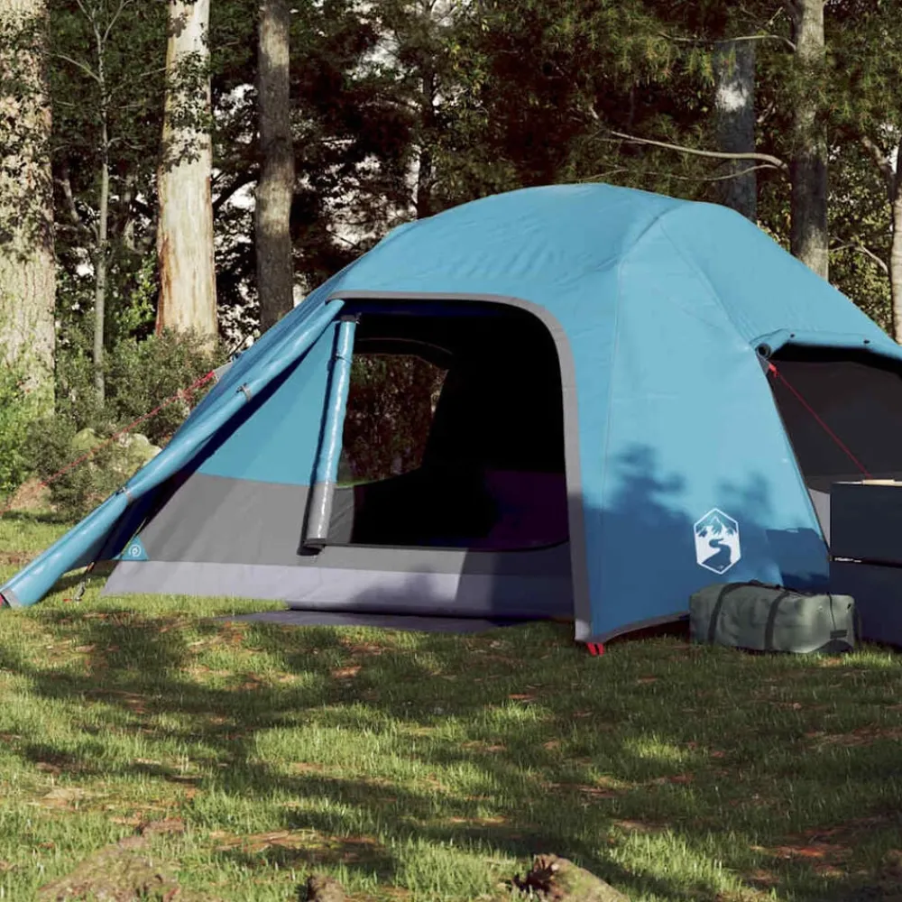 Buitensport*vidaXL Koepeltent 4-persoons waterdicht Blauw