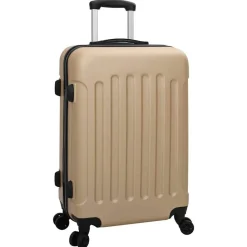 Bagage & Tassen*vidaXL Koffer met slot 3 pcs 50 x 31 x 78 cm ABS Kunststof champagne