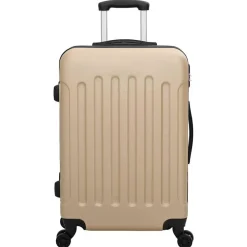 Bagage & Tassen*vidaXL Koffer met slot 3 pcs 50 x 31 x 78 cm ABS Kunststof champagne