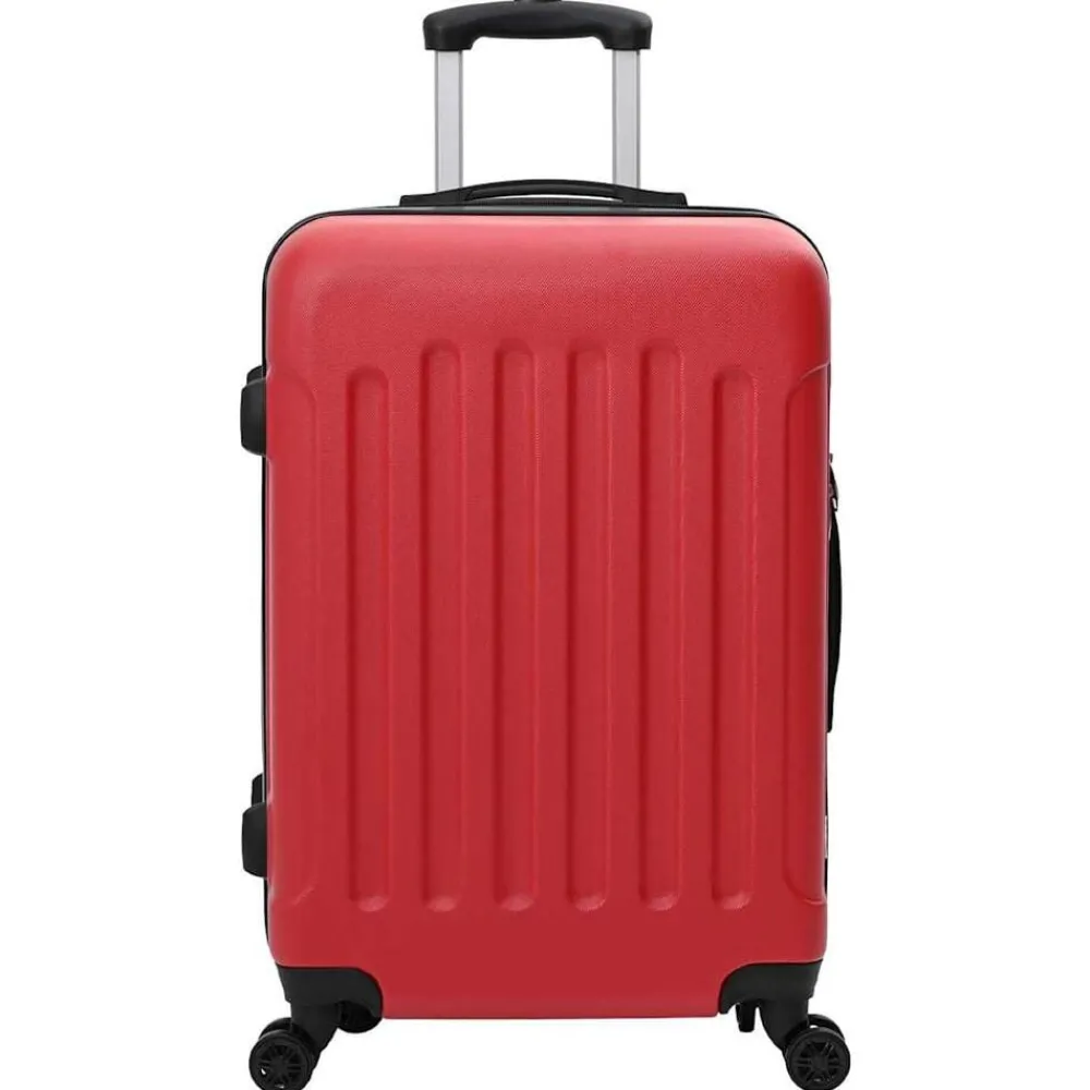 Bagage & Tassen*vidaXL Koffer met slot 3 pcs 50 x 31 x 78 cm ABS Kunststof Rood