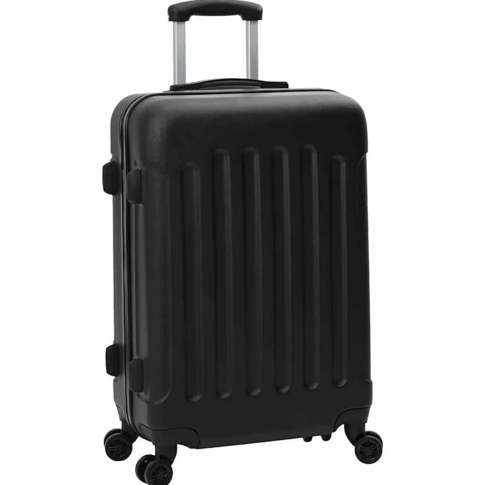 Bagage & Tassen*vidaXL Koffer met slot 3 pcs 50 x 31 x 78 cm ABS Kunststof Zwart