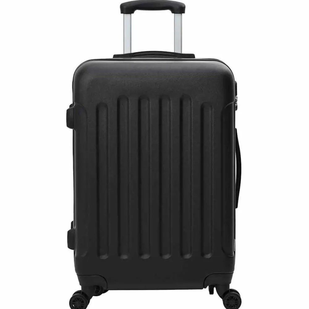 Bagage & Tassen*vidaXL Koffer met slot 3 pcs 50 x 31 x 78 cm ABS Kunststof Zwart