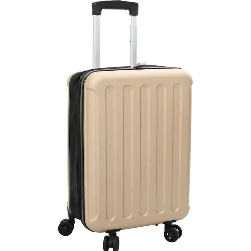 Bagage & Tassen*vidaXL Koffer met slot 34 x 23 x 55.5 cm ABS Kunststof champagne