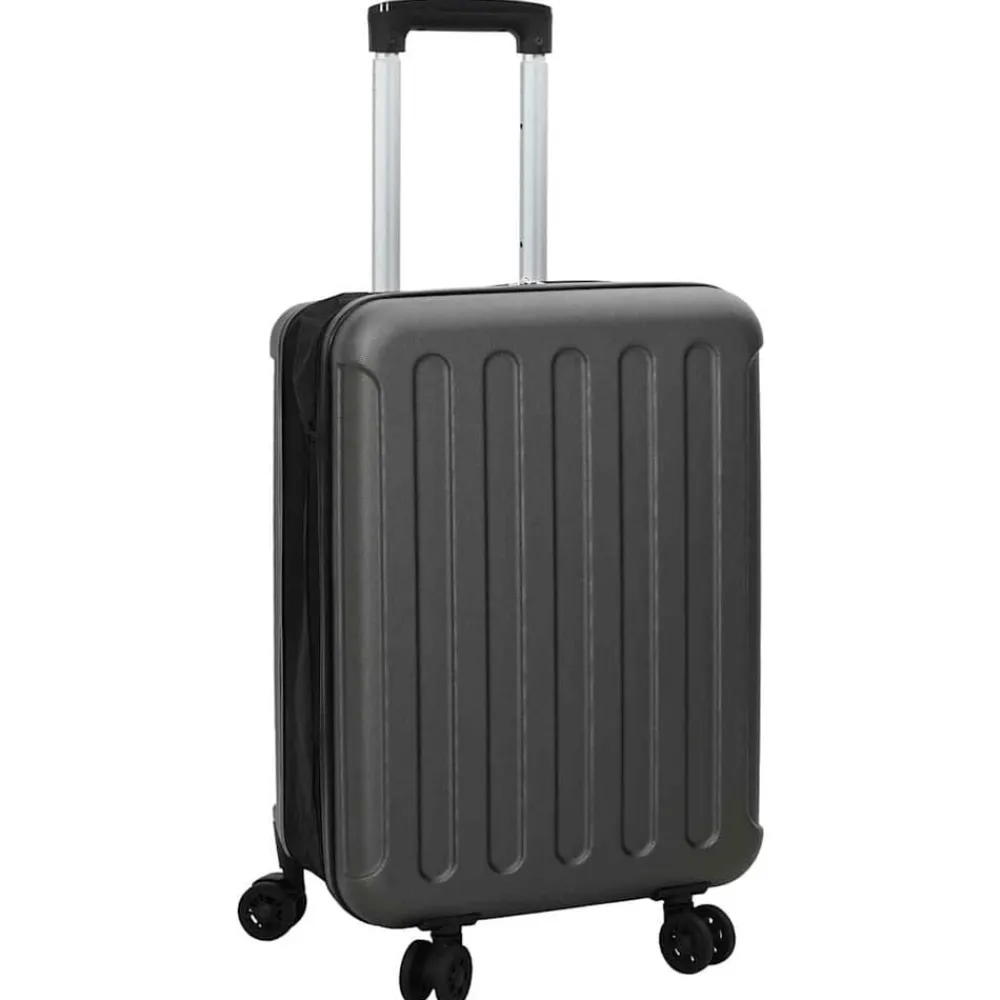 Bagage & Tassen*vidaXL Koffer met slot 34 x 23 x 55.5 cm ABS Kunststof Donkergrijs