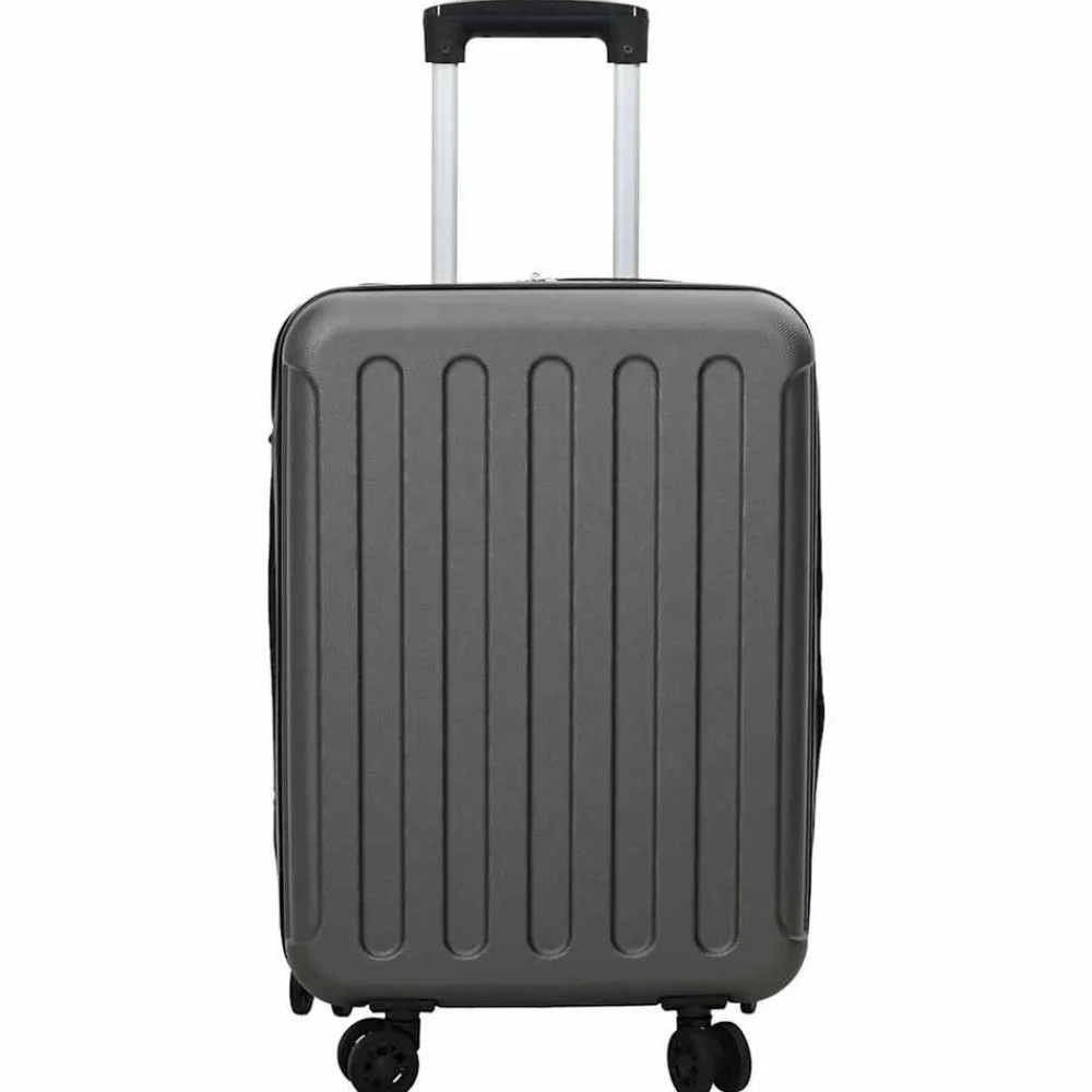 Bagage & Tassen*vidaXL Koffer met slot 34 x 23 x 55.5 cm ABS Kunststof Donkergrijs