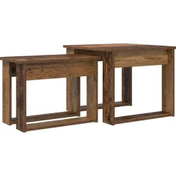 Tafels*vidaXL Koffietafel Set 2 pcs Oudhout Bewerkt hout Oud hout