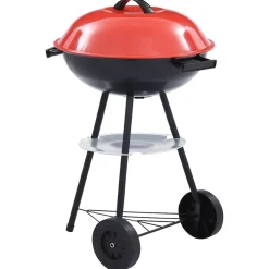 Keuken & Eetkamer*vidaXL Kogelbarbecue houtskool met wieltjes XXL 44 cm