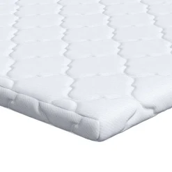 Linnengoed*vidaXL Kokos Topper Wit 70 x 200 cm Jacquard stof