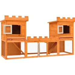 Huisdierbenodigdheden*vidaXL Konijnenhok dubbel groot