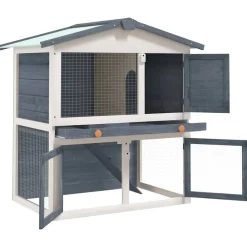 Konijnenhok voor buiten met 3 deuren hout><noscript><img width=