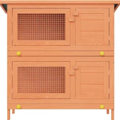 Konijnenhok voor buiten met 4 deuren hout><noscript><img width=