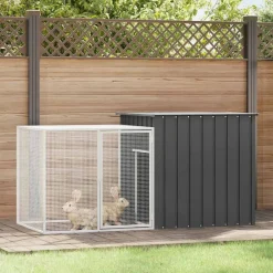 Konijnenhok 200x91x100 cm gegalvaniseerd staal kleurig>vidaXL Discount