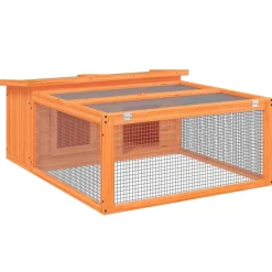 Konijnenhok 117,5x97x47,5 cm massief grenenhout>vidaXL New