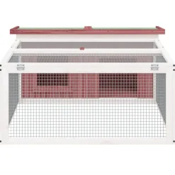 Huisdierbenodigdheden*vidaXL Konijnenhok 117,5x97x47,5 cm massief grenenhout kleurig Mokka