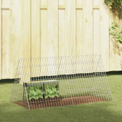 Huisdierbenodigdheden*vidaXL Konijnenkooi Zilver 650 x 55 x 55 cm Gegalvaniseerd staal