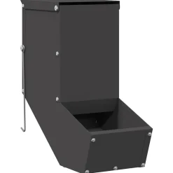 Huisdierbenodigdheden*vidaXL Konijnenvoer 12,5 x 26 x 28,5 cm Koudgewalst Staal Zwart