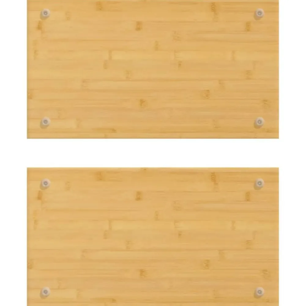 Keuken & Eetkamer*vidaXL Kookplaatafdekkingen 2 st 50x28x1,5 cm bamboe