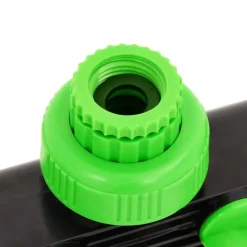 Kraanadapter 4-wegs 19,5x6x11 cm ABS & PP groen en zwart><noscript><img width=