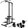 Fitness*vidaXL Krachttoren met halterset 30,5 kg