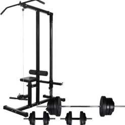 Krachttoren met halterset 60,5 kg>vidaXL Online