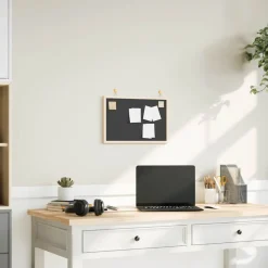 Kantoorartikelen*vidaXL Krijtbord met massief grenenhouten frame 40x30 cm zwart