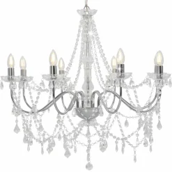 Kroonluchter met kralen 8xE14 kleurig>vidaXL Outlet