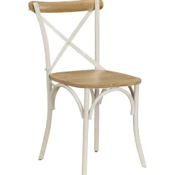 Stoelen*vidaXL Kruisstoelen 2 st massief mangohout wit