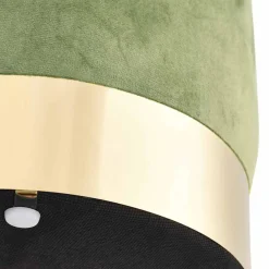 Kruk fluweel 28 x 36 cm mosterdgroen en goudkleurig>vidaXL New